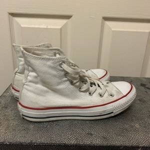 White hightop converse
